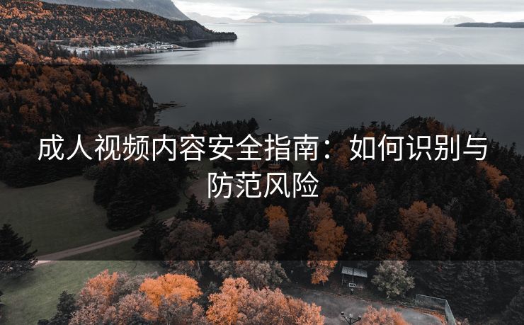 成人视频内容安全指南：如何识别与防范风险  第1张